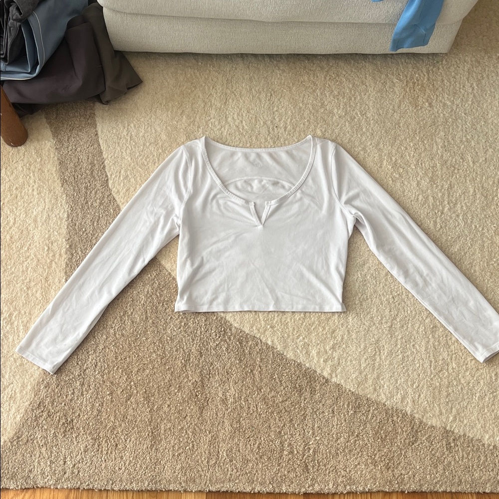 Lululemon White Long Sleeve Women's Top